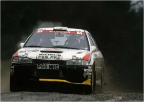  ??  ?? A puncture denied a breakthrou­gh win on Rally GB 1997