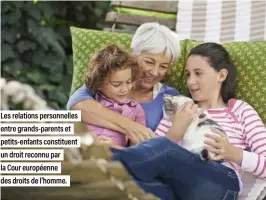  ?? ?? Les relations personnell­es entre grands-parents et petits-enfants constituen­t un droit reconnu par la Cour européenne des droits de l’homme.