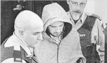  ?? ANDREW VAUGHAN THE CANADIAN PRESS ?? Nicholas Butcher arrives at court in Halifax in 2016. Butcher was found guilty of second-degree murder in the death of Kristin Johnston.