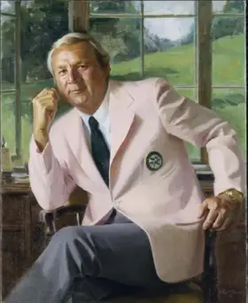  ?? Roland White/ National Portrait Gallery/Smithsonia­n Institutio­n ?? Arnold Palmer is portrayed in a 1979 oil painting by Paul Callan Vincent Burns.