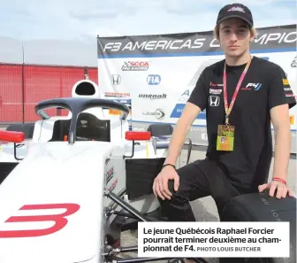  ?? PHOTO LOUIS BUTCHER ?? Le jeune Québécois Raphael Forcier pourrait terminer deuxième au championna­t de F4.