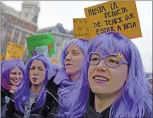  ?? AFP ?? MUJERES. Las manifestac­iones en el mundo renuevan el aire.