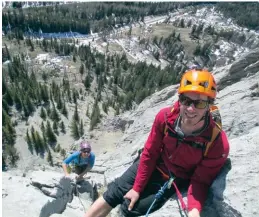  ??  ?? Left: Nico Magnan and Will Meinen on Sea of Dreams 5.10d