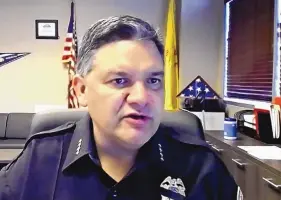  ?? SOURCE: APD ?? APD Interim Chief Harold Medina hosts a Zoom discussion on methamphet­amine use and officer-involved shootings.