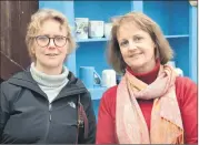  ?? (Pic: John Ahern) ?? Rosaleen O’Leary and local GP, Lydia Huisman, who were at last Saturday’s Killavulle­n Farmers’ Market.