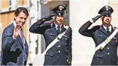  ?? AP ?? Designated Italian Prime Minister Giuseppe Conte arrives at the Lower House in Rome.