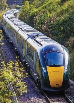  ??  ?? Launch: One of the trains en route to Wales yesterday