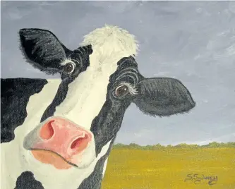  ?? SPECIAL TO THE EXAMINER ?? The painting Hello, by Sue Sydney, will be on display at the upcoming Rural Outlook show at the Kawartha Artists Gallery and Studio.