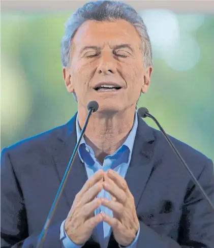  ?? DAVID FERNÁNDEZ ?? Objetivo. El presidente Macri, ayer en Olivos, se manifestó otra vez sobre la pobreza.