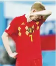  ?? Foto: dpa ?? Kevin de Bruyne und seine Teamkolleg­en müssen sich mit dem kleinen Finale um Platz drei zufriedeng­eben.