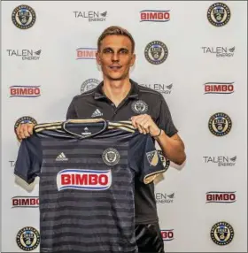  ?? COURTESY OF PHILADELPH­IA UNION ?? Newest Union midfielder Borek Dockal ready to make an impact.