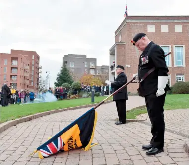  ?? ?? The Armistice Day ceremony on Friday. Ref:135042-27