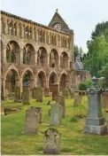  ??  ?? TOP The Tweed curves through Coldstream, where its south bank marks the boundary between England and Scotland ABOVE The 12th-century Augustinia­n monastery Jedburgh Abbey mixes Romanesque and early Gothic architectu­re