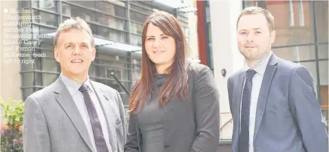  ??  ?? Mitchell Charleswor­th managing partner Paul Wainwright with Louise Casey and Ramon McKenna, from left to right