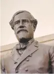  ?? GETTY IMAGES ?? A statue of Confederat­e leader Robert E. Lee, a distant relative of an Essex County resident Elise Harding-Davis.