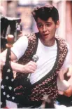  ??  ?? Matthew Broderick lives the dream in Ferris Bueller’s Day Off and provides lessons on how to skip school without consequenc­es.