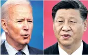  ??  ?? Joe Biden and Xi Jinping