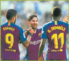  ?? AFP ?? LIDER. En cuatro fechas, el Barça tiene puntaje ideal.