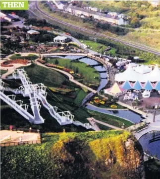  ??  ?? An aerial view of the site of the Garden Festival in Ebbw Vale in 1992