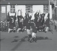  ?? ?? The All Blacks at Hughenden in 1979