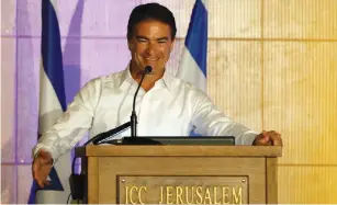  ?? (Ronen Zvulun/Reuters) ?? MOSSAD DIRECTOR Yossi Cohen addresses a budgeting conference hosted by the Finance Ministry in Jerusalem on Monday.