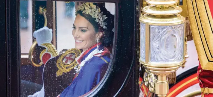  ?? ?? ► La princesa Kate Middleton después de la ceremonia de coronación del rey Carlos de Gran Bretaña, en Londres.