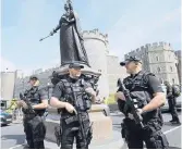  ??  ?? Un gran despliegue de seguridad se dispuso desde horas previas de la mediática ceremonia.