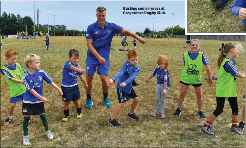  ??  ?? Busting some moves at Greystones Rugby Club.