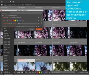 ??  ?? You can set up smart collection­s from a choice of many different criteria