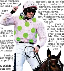  ?? GETTY ?? On the mark: Ruby Walsh and Benie Des Dieux