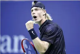  ?? PHOTO AFP ?? Le Canadien Denis Shapovalov a défait le Français Jo-wilfried Tsonga, tard hier soir, en trois manches de 6-4, 6-4 et 7-6 (3).