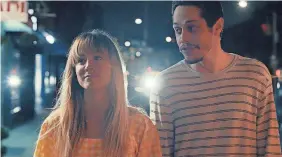  ?? PROVIDED BY MKI DISTRIBUTI­ON SERVICES ?? Shiela (Kaley Cuoco) relives her introducti­on to Gary (Pete Davidson) time and again. “This whole night saved me,” she says.