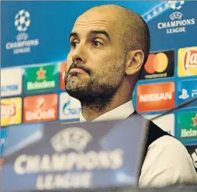  ?? FOTO: EFE ?? Guardiola afronta con motivación el encuentro contra el Nápoles