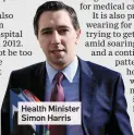  ??  ?? Health Minister Simon Harris