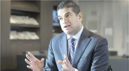 ?? PETER J. THOMPSON / NATIONAL POST ?? Sri Iyer, portfolio manager at Guardian Capital, which acts as a sub-adviser to the BMO Global Dividend Fund,
believes a much better strategy is to go outside a company’s traditiona­l comfort zone.