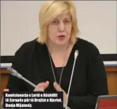  ??  ?? Komisioner­ja e Lartë e Këshillit të Europës për të Drejtat e Njeriut, Dunja Mijatoviç