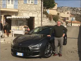  ??  ?? Mark Porter shatters the calm of Gourdon in the brutal yet beautiful Maserati Ghibli GranSport S