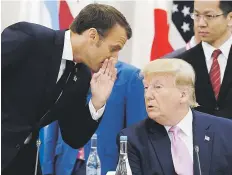  ?? AP ?? DIFERENCIA­S. El presidente francés Emmanuel Macron cree que las empresas tecnológic­as están abusando de su posición en el mercado, pero Donald Trump no lo ve así.