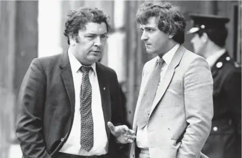  ??  ?? Courage: John Hume (left) and Bertie Ahern first met in the late 1970s and became friendly in the 1980s.