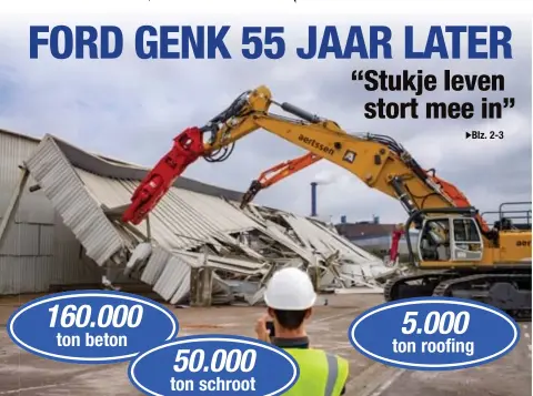  ??  ?? 160.0005.000ton betonton roofing50.000ton schroot