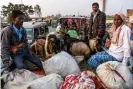  ?? Photograph: Prakash Mathema/AFP via Getty Images ?? Hindu devotees travel with goats in a vehicle ahead of Gadhimai.