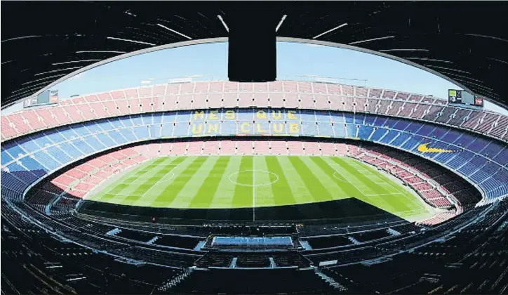  ?? JOSEP LAGO / GETTY ?? El estadio. La reforma del Camp Nou conservará caracterís­ticas arquitectó­nicas del estadio de 1957 combinadas con elementos de sostenibil­idad y ahorro energético