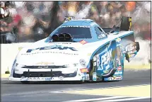  ??  ?? In this photo provided by the NHRA, Funny Car legend John Force competes in the NHRA Northwest Nationals at Pacific Raceways in Kent,
Washington on Aug 4. (AP)
