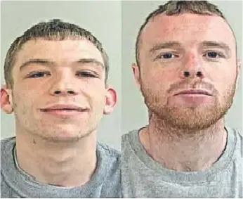  ?? ?? Benjamin Bibby, left, and Andrew Wilcock were found guilty of murder. Photo: Lancashire Police