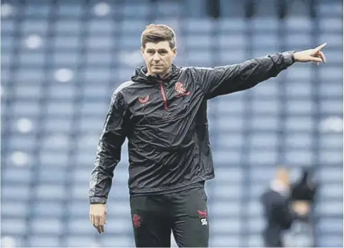  ?? ?? Rangers manager Steven Gerrard has expressed confidence his team will ‘move forward’ from a period of indifferen­t form