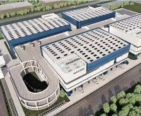  ?? ?? Maersk Shanghai Lin-gang flagship logistics centre rendering