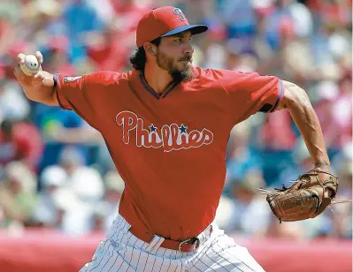  ??  ?? Phillippe Aumont a connu beaucoup de succès au niveau AAA depuis le début de la saison et il espère voir cette heureuse séquence se poursuivre avec les Phillies, aujourd’hui.