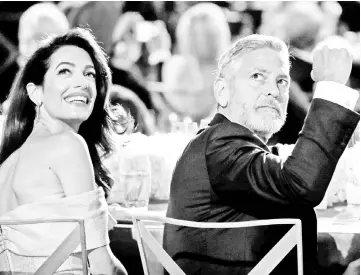  ??  ?? Clooney and his wife Amal attend the 46th AFI Life Achievemen­t Award in Los Angeles, California, recently. — Reuters file photo