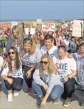  ?? ?? A recent protest held in Whitstable over Southern Water sewage releases into the sea