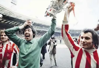  ??  ?? League cup final Wembly, Gordon and John Marsh in March 1972